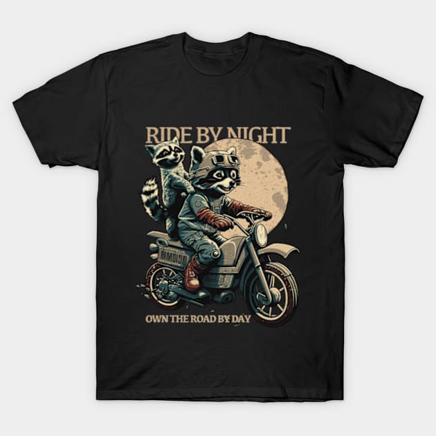 RACOON RIDE T-Shirt by Nasitama